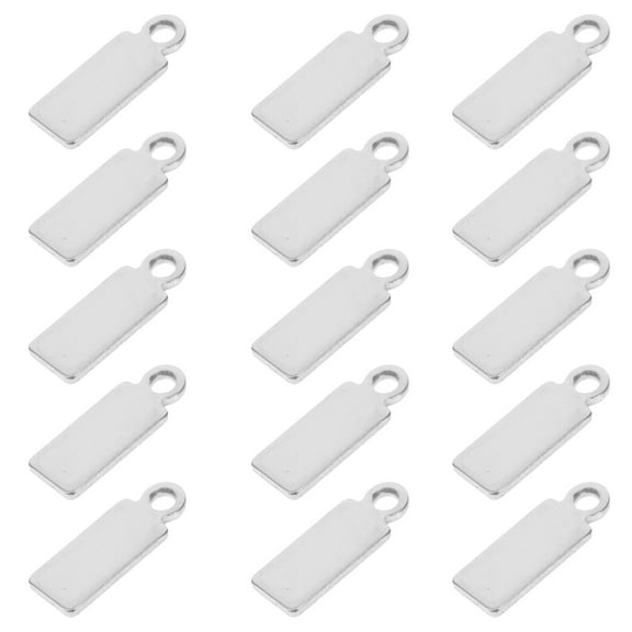 SEWCHICS Metal Engraving Blanks Stamping Stamping Tags Silver Stainless Steel 100Pcs