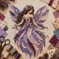 thumbnail image 3 of CHJK Wegodal Fairy Patchwork DIY, Fun Flower Fairies Patchwork Sewing Kit, Patchwork Set with Fabric Winged Elf Doll DIY Project for Beginners, Handmade Decor Gift, Purple, 3 of 4