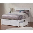 thumbnail image 6 of Leo & Lacey Madison Full Wood Platform Bed and Storage Drawers in White, 6 of 7