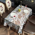 thumbnail image 3 of White Pioneer Flower and Paisley Pattern Rectangle Tablecloth 60"x120",Waterproof Polyester Rectangle Table Cloth, Wipeable Spillproof Polyester Tablecloth for Dining, Camping, Indoor and Outdoor, 3 of 6