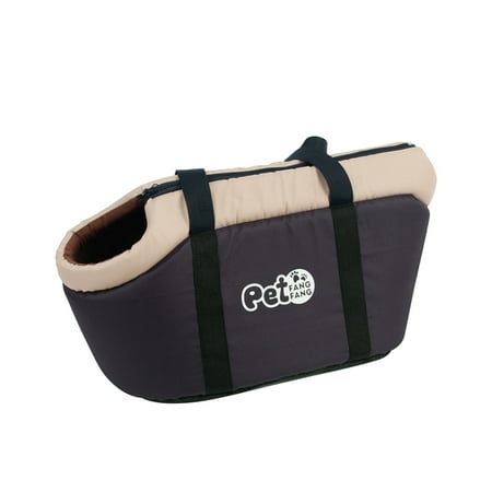 Beautynvta Cozy Plush Pet Bag  Portable Pet Handbag with Removable Wool Mat  Breathable Dog Tote Bag with Zipper and Non-Slip Bottom for Small Pets  Coffee