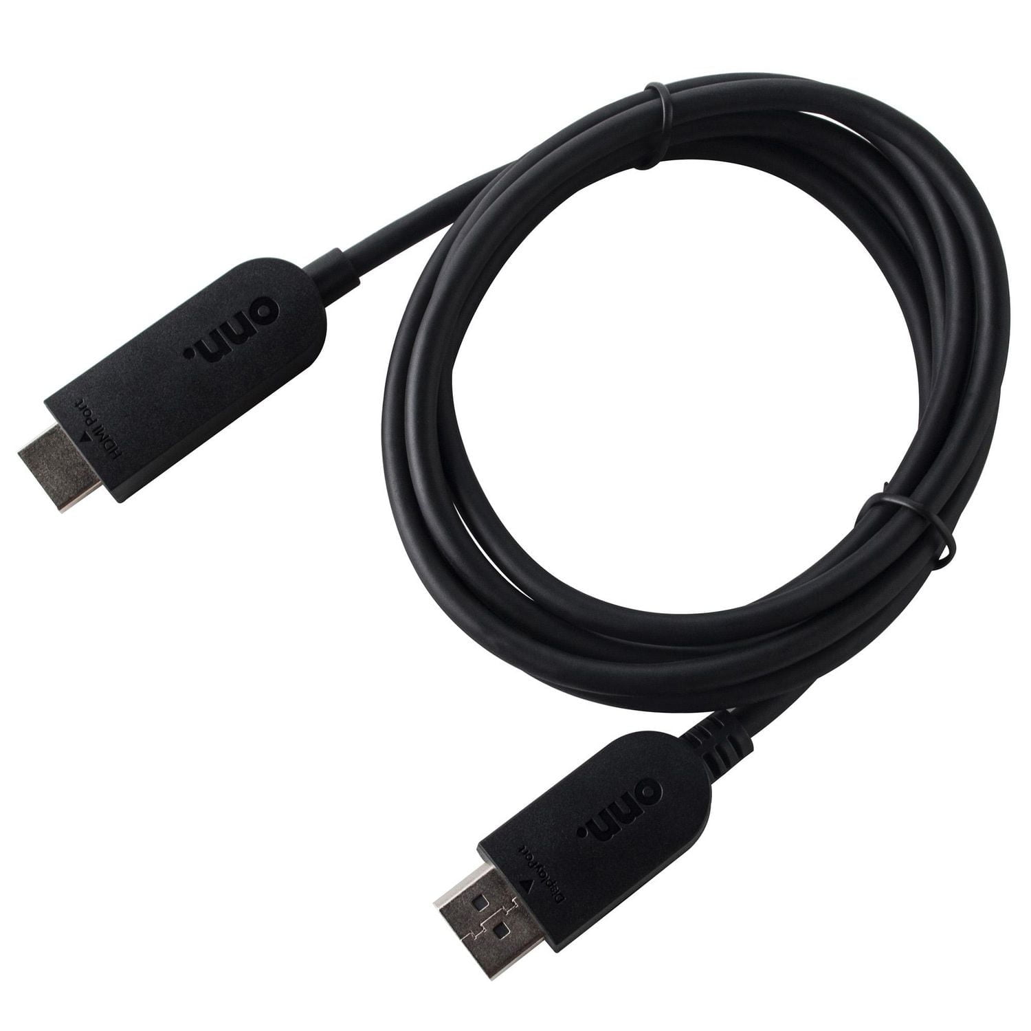 onn. 6 FT./1.8 m Full HD Video, High-Resolution DisplayPort to HDMI Cable