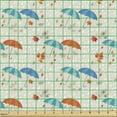 thumbnail image 2 of Ambesonne Umbrella Fabric by the Yard Upholstery, Autumn Rain Illustration, 5 Yards, Eggshell Multicolor, 2 of 5