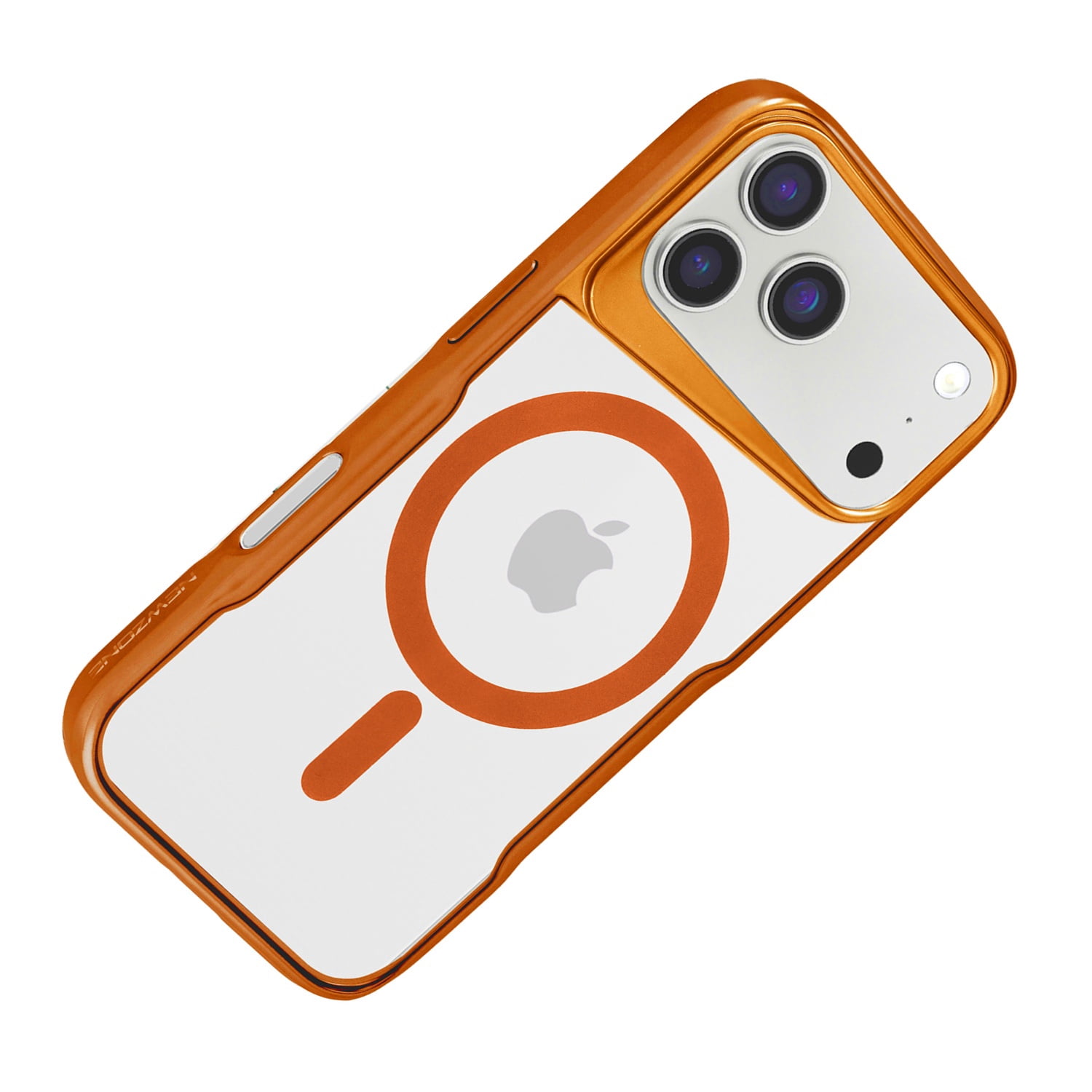 Scratch-Resistant Transparent Magnetic Cover for iPhone 17 Pro Max - Orange