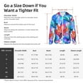 thumbnail image 5 of Kdxio Bright Flowers Print Women Men Sun Protection UPF 50+ Jackets Zip Up Long Sleeve Hoodie Hiking Lightweight with Pockets, 5 of 7
