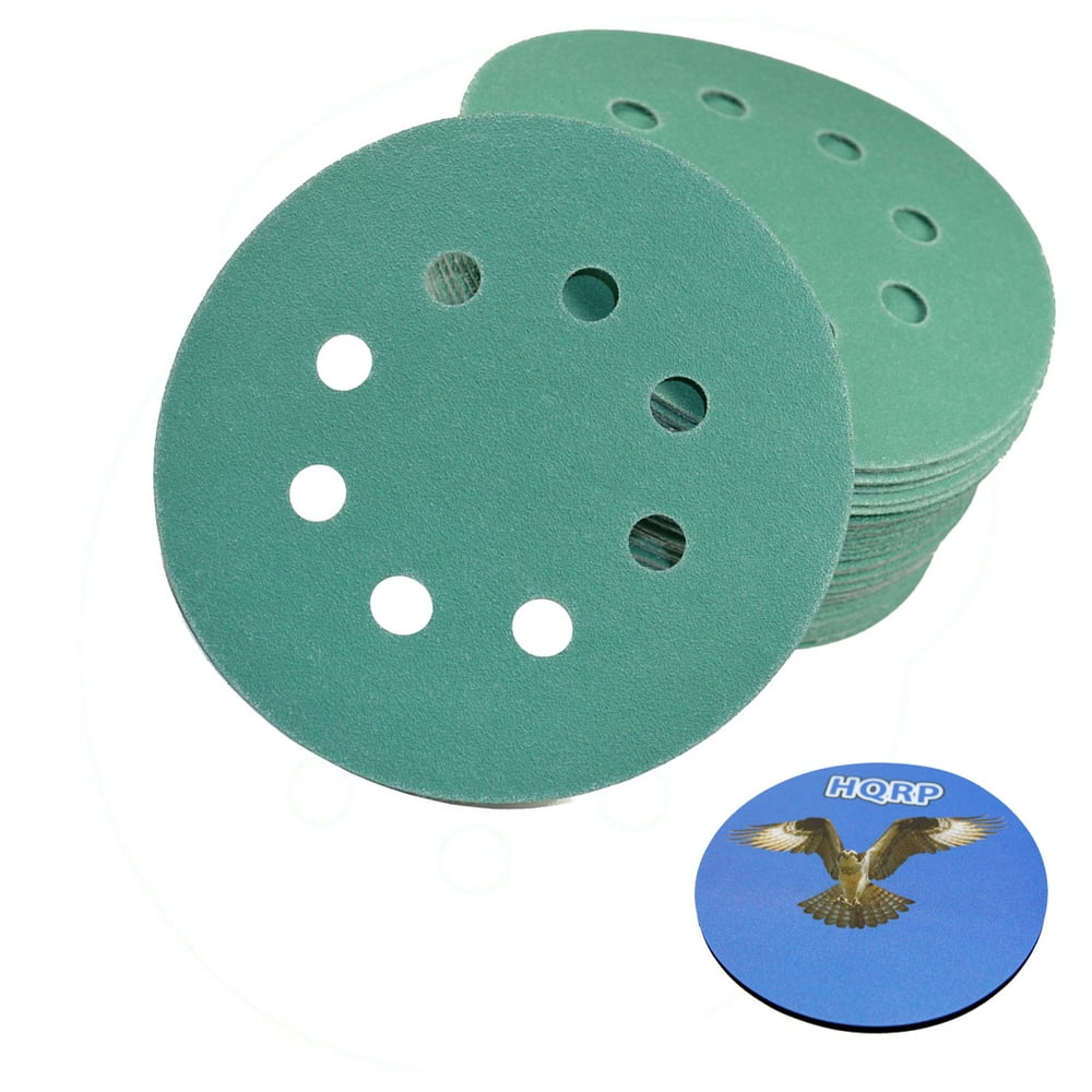 HQRP 5" 8Hole 220Grit Sanding Discs for PorterCable 382 Random Orbit