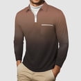 thumbnail image 2 of UAYOTSE Mens Knit Polo Sweater Long Sleeve Polos Lightweight Casual Dress Pullover Sweaters,XXL Brown, 2 of 5