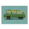 thumbnail image 1 of Travel Cutting Board, Illustration of a Single Surf Bus Exploring New Places Holiday Tools, Decorative Tempered Glass Cutting and Serving Board, in 3 Sizes, by Ambesonne, 1 of 2