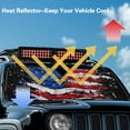 thumbnail image 4 of Jeiento American Flag Windshield Sun Shade Compatible with Wrangler JK JKU TJ 1997-2018, Foldable Windshield Sunshade Sun Visor Blocks UV Rays, 4 of 6