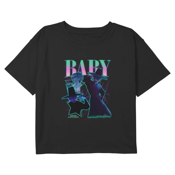 Girls KPop Demon Hunters Idol Baby Collage Cropped T-Shirt