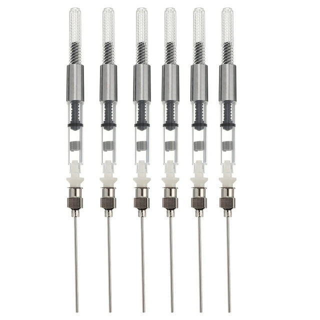 CIMAXIC 6Pcs Fountain Pen Ink Converter Filler Ink Pen Syringe Devices,4.92"X0.2"X0.2"