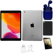 Restored Apple iPad Air 16GB Space Gray Wi-Fi Only Bundle: Pre-Installed Tempered Glass, Case, Charger, Bluetooth/Wireless Airbuds By Certified 2 Day Express (Refurbished)