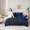 Black Blue, variant on Castle Fairy Boys Girls Floral Purple Rose Twin Bedding Sets 7-Piece,Romantic Flowers Bedding Comforter Set Microfiber,Chic Flowers Blossoms Breathable Sheet Sets,Luxury Bedroom Decor,Reversible