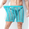 thumbnail image 2 of Mens Underwear Men Casual Fashion Solid Underwear Mesh Striped Breathable Low Waist Briefs, 2 of 5