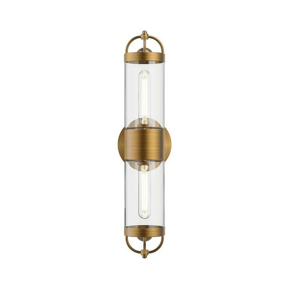 WV461102AG-Alora Lighting-Lancaster - 2 Light Bath Vanity-21 Inches Tall and 4.88 Inches Wide-Aged Gold Finish
