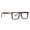 Coffee, variant on Classic Square Non-Prescription Eyeglasses Light PC Frame Fashion Decorative Flat Lens Glasses