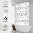 thumbnail image 2 of Extra Long Shower Curtain 84 inch Length, Grey Yellow Boho Farmhouse Shower Curtain Set for Bathroom, Water Resistant Polyester Fabric Machine Washable, 2 of 6