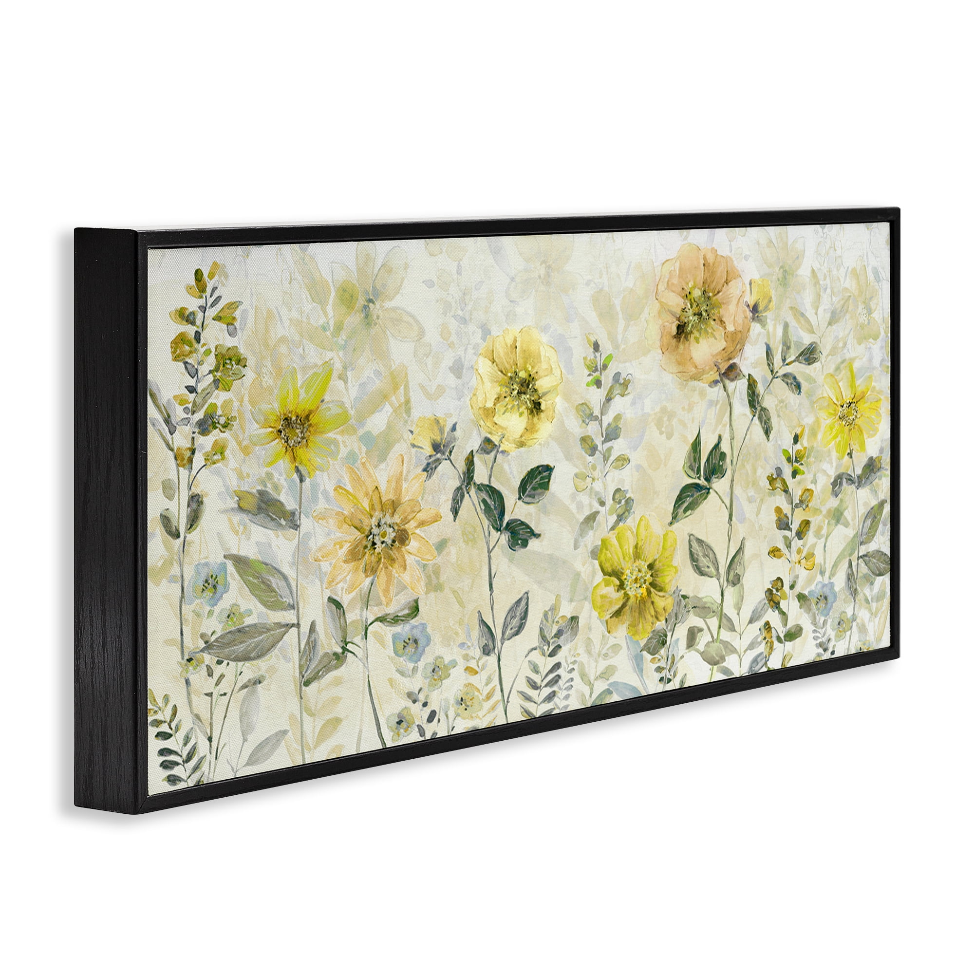 Stupell Industries Yellow Buttercup Garden Black Framed Giclee Art, design by Sally Swatland