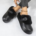 thumbnail image 5 of Hinvhai Womens Fleece Clogs Winter Breathable Walking Garden Shoes Warm Non-Slip Mule Footwear Black 36, 5 of 9