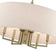 thumbnail image 3 of Livex Lighting Monroe 6-Light Metal & Fabric Pendant Chandelier in Antique Brass, 3 of 12