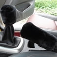 thumbnail image 2 of Auto Car Handbrake Cover Sleeve Gear Set Plush Hand Brake, 2 of 8