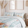 thumbnail image 6 of Ambesonne Woodsy Duvet Cover Sets, Winter Theme in the Wild, 2-Queen, Pale Seafoam Multicolor, 6 of 7