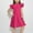 Hot Pink, variant on Cethrio Girls Summer Dresses, Flutter Sleeve A-Line Mid-Length Party Casual Dresses Purple Size 6-7T