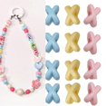 thumbnail image 2 of 10Pcs X Shaped Spacer Beads with 2mm Hole Colorful Acrylic Craft Beads For Keychain Bag Charm Bracelets Jewelry Making rose red, 2 of 5