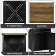 thumbnail image 4 of Farmhouse Nightstand Set of 2, Rustic End Table with Storage Cabinet and Shelf, End Table Set of 2 for Bedroom Living Room, Wood Night Stand Side Table, Black, 4 of 7