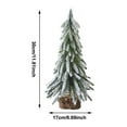 thumbnail image 3 of XINGXIANG 11.81in Mini Christmas Tree, Snow Frost Christmas Tree,Miniature Pine Christmas Tree with Wooden Base for Christmas Decorations, Home, Kitchen, Dining Table, 3 of 7