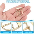 thumbnail image 3 of Uxcell Single Prong Belt Buckle Metal Roller Buckle Oval Center Bar Buckles for Belt Purse Making Leather Hardware Silver/Light Gold 0.8", 3 of 7