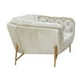 thumbnail image 2 of HomeRoots 489284 32 x 68.5 x 38.5 in. Pearl Tufted Velvet & Gold Chesterfield Love Seat, 2 of 3