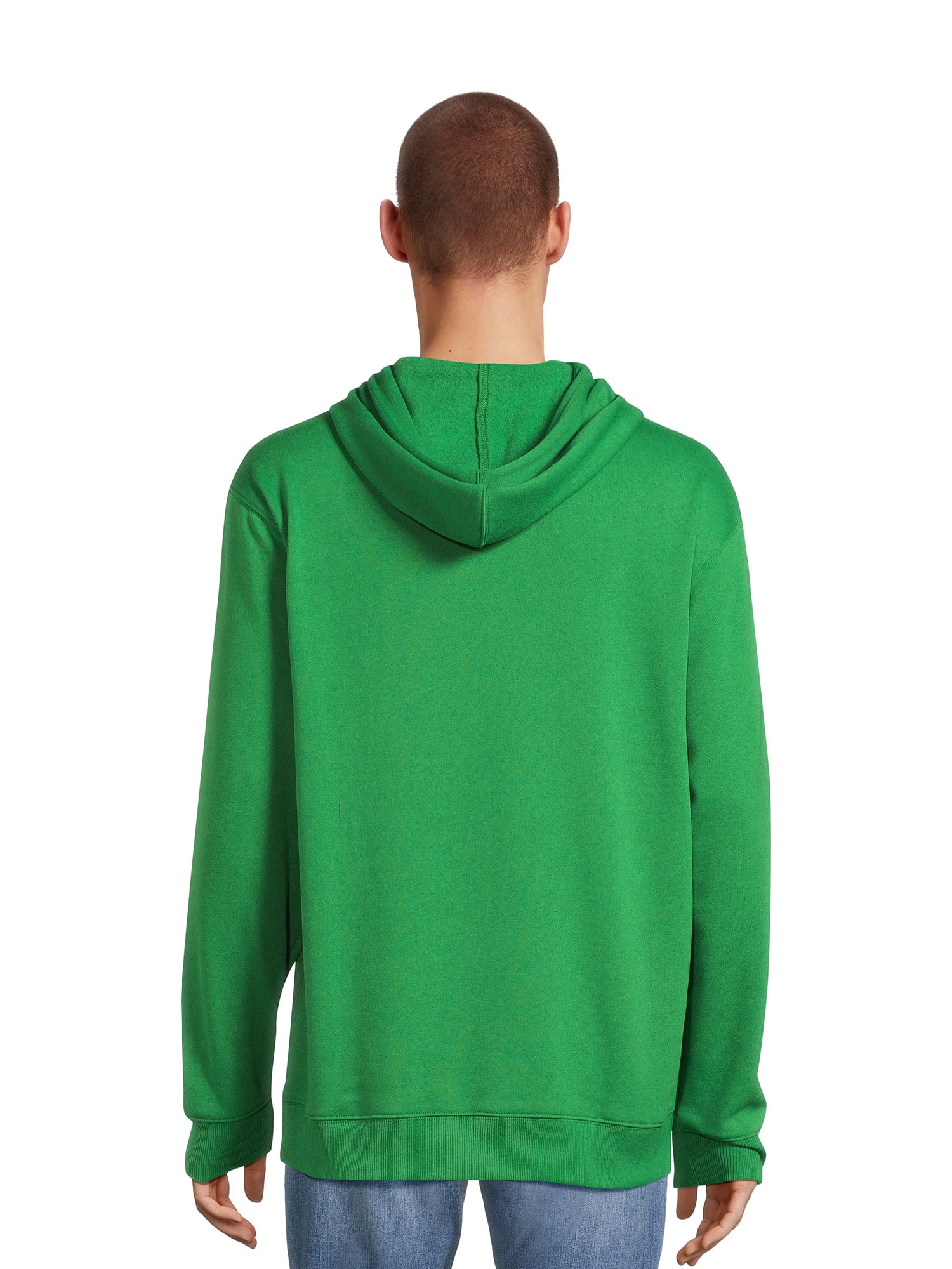 John Deere Men’s and Big Men’s Graphic Logo Fleece Pullover Fleece Hoodie, up to Size 3XL