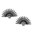 thumbnail image 1 of Fashion 1 Par Sector Vintage Pendientes Colgantes para Joyería de Mujer - Plata antigua - Plata antigua Sunnimix Pendientes de mujer Chica, 1 of 6