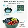 thumbnail image 2 of Ceramic Berry Bowl,Self Spinning Berry Washing Bowl with Holes Ceramic,Ceramic Berry Basket,Automatic Berry Wash Bowl,Fruit and Vegetable Washer with Drain Multipurpose for Kitchen, 2 of 10