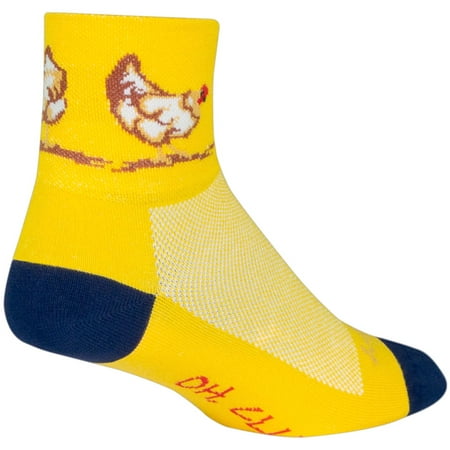 

SockGuy Cluck Classic Socks - 3 inch Yellow/Blue Large/X-Large