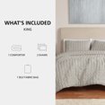 thumbnail image 2 of Mainstays King Comforter Set, All-Season, 3-Piece, Grey Puffy Seersucker, 2 of 10