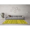 thumbnail image 3 of Ahgly Company Indoor Square Abstract Yellow Modern Area Rugs, 4' Square, 3 of 4