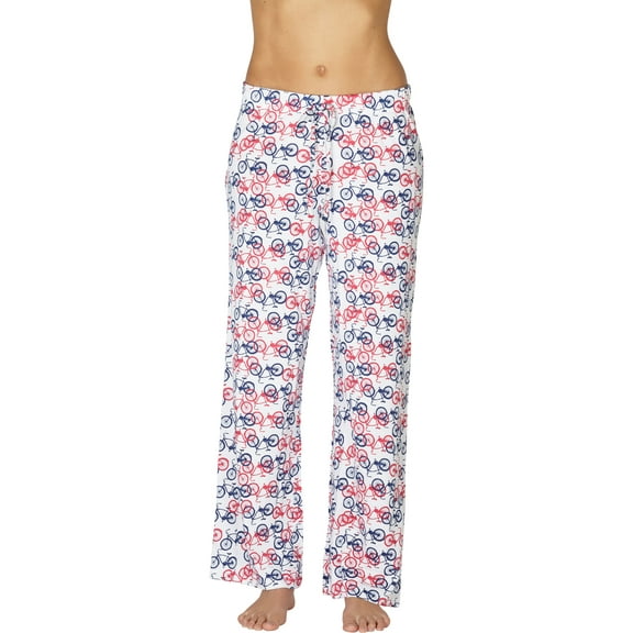 Intimo Womens Allover Graphic Logo Pajama Pants