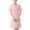 Pink, variant on Uniform Dress Women's Fashion Round Neck Short Sleeve Solid Color Work Dress for Medical Nursing Wear,Blue L