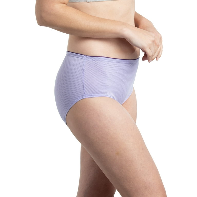 Fruit of the Loom Women's Breathable Micro-Mesh Low-Rise Briefs, 6