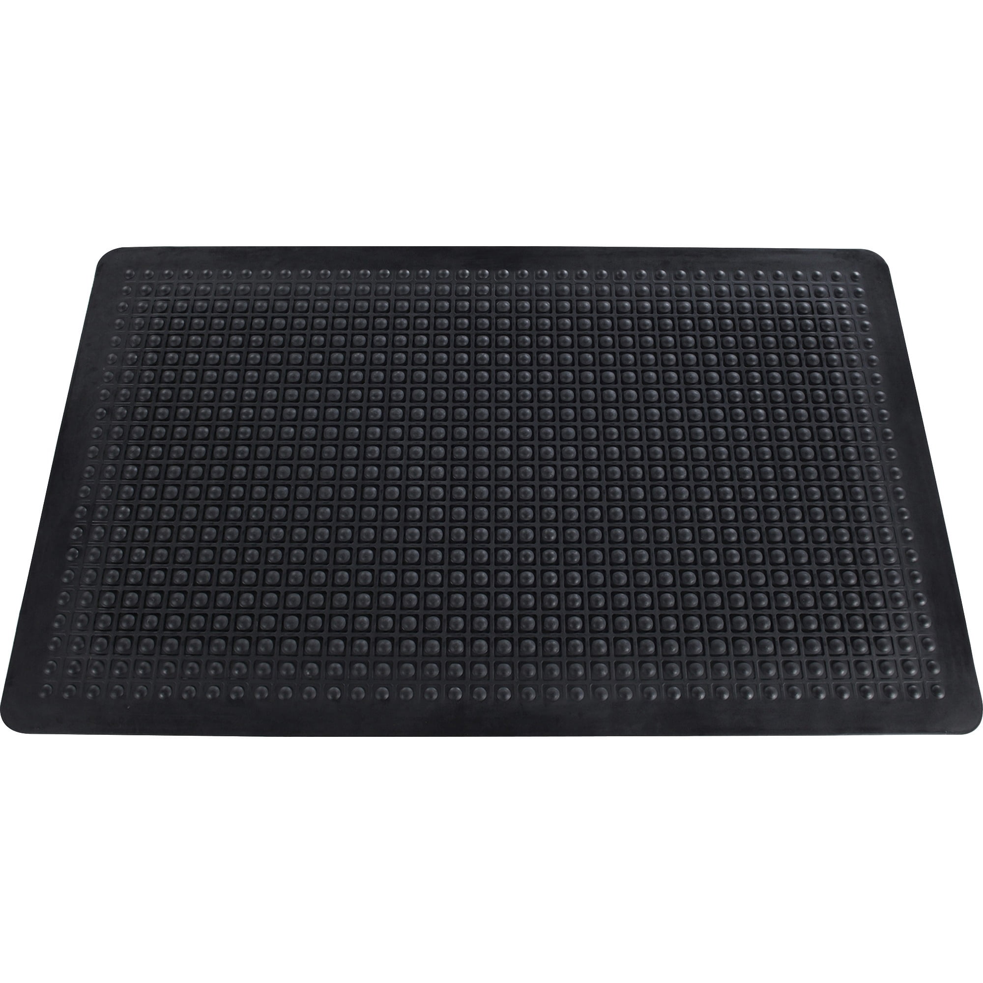 Genuine Joe Flex Step Rubber Anti-fatigue Mats - Warehouse - 60" Length X 36" Width - Rubber - Black