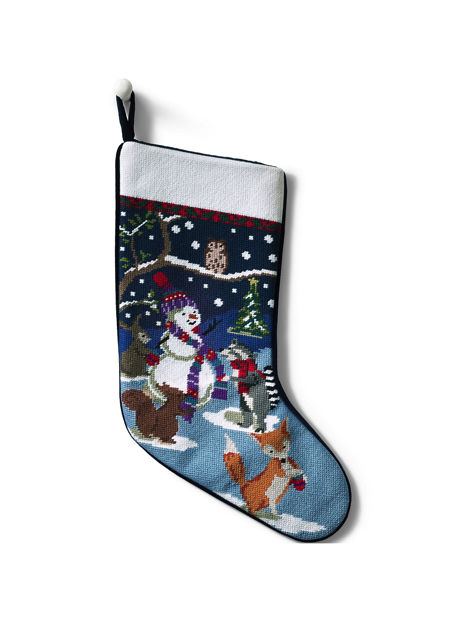Lands' End Lands' End Needlepoint Christmas Stocking Critters - Walmart.com