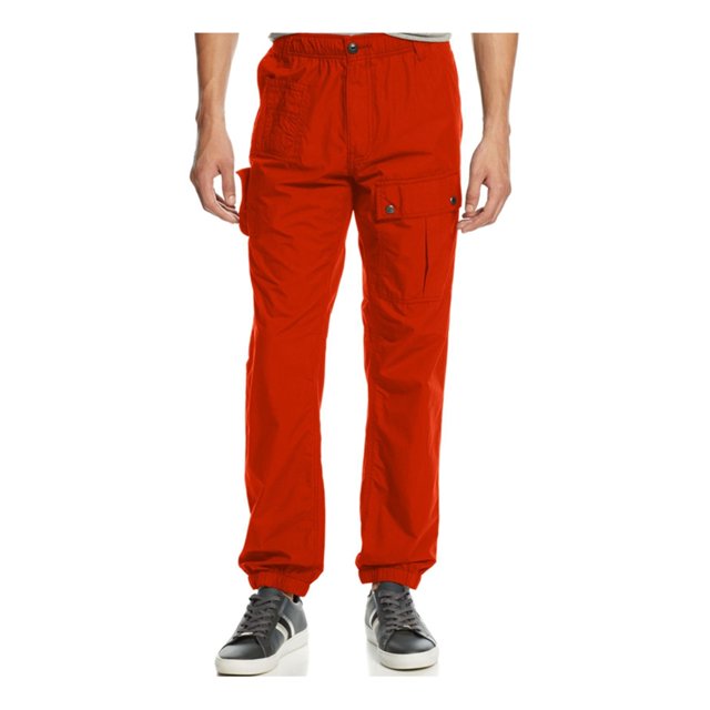 Pantalones Cargo Casuales Relajados Sean John para Hombre Rojo 38W x 30L