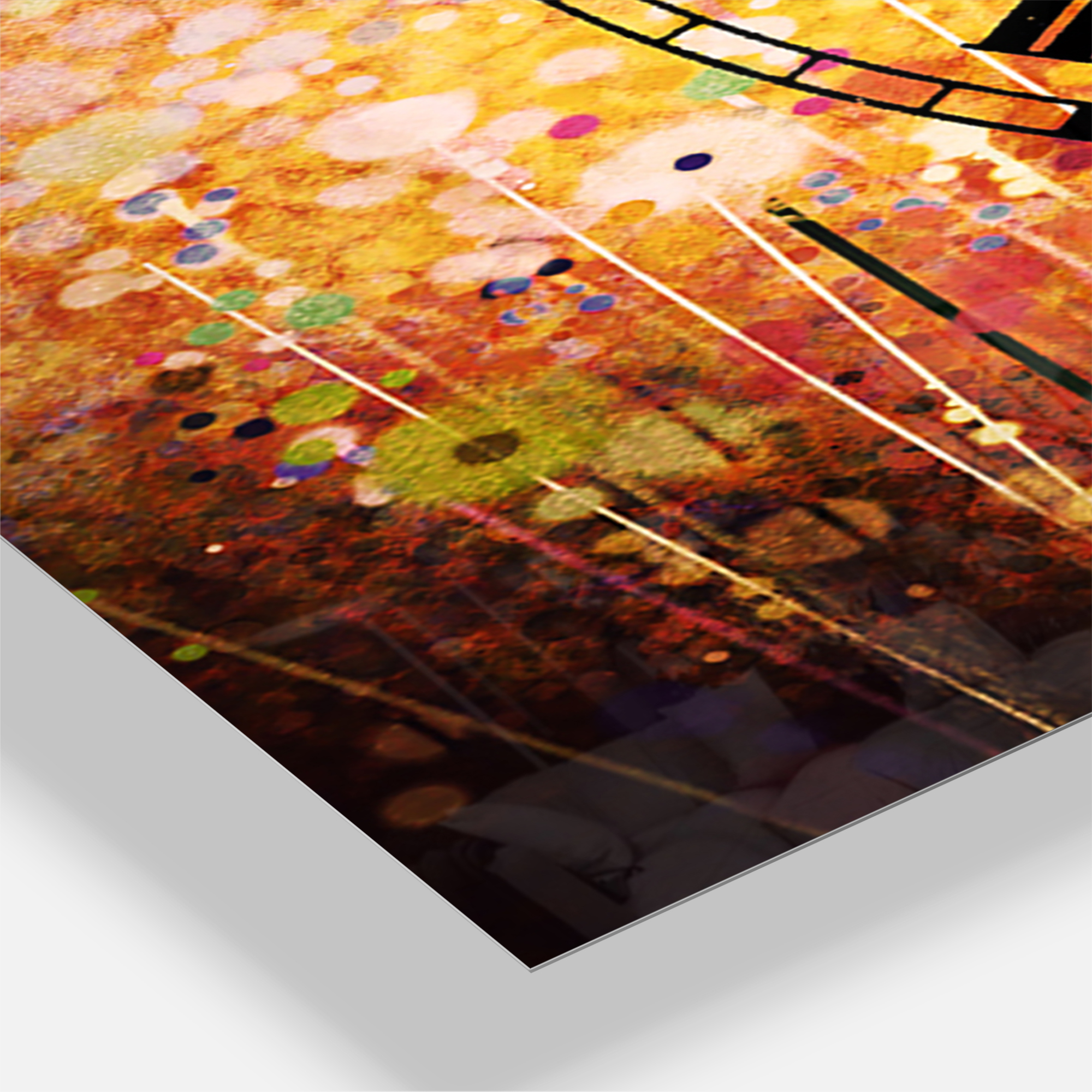 Designart 'Abstract Flower Field Watercolor Painting' Traditional Wall Clock