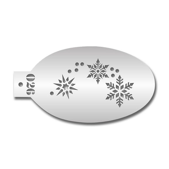 Milena Stencils - Snowflakes 026 - Professional Face & Body Painting Stencils for Kids Party, Halloween, Reusable Tattoo Stencil, Face Painting Template