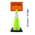 thumbnail image 2 of RK-Safety 28" Lime Cone, Black base With One 6" Reflective Tape, Plus Cone Sign 27 "Lot Full", (Cone-8 ea + Cone Sign-8 ea), 2 of 2