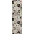 thumbnail image 2 of Addison Rugs Mayfield Washable Cowhide Boxes Granite Runner Rug, 2'3" x 7'6", 2 of 5