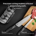 thumbnail image 3 of Kitchen Knife Set with Block, 7 Pieces Chef Knife Set with Knives, Scissor, Block for Meat, 3 of 7
