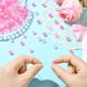 thumbnail image 4 of 1 caja de 500 cuentas redondas de 8 mm, color rosa chicle, brillantes, transparentes, acrílicas, sueltas, de plástico, con agujero., 4 of 9